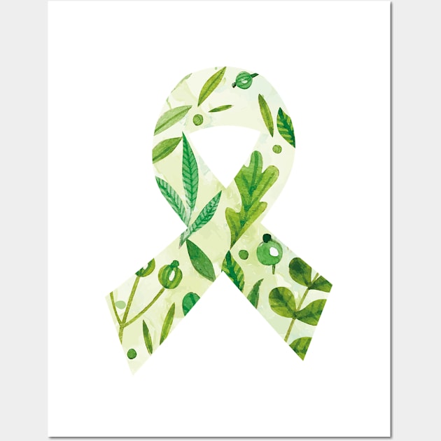 Mental Health Awareness ribbon Wall Art by Pictandra